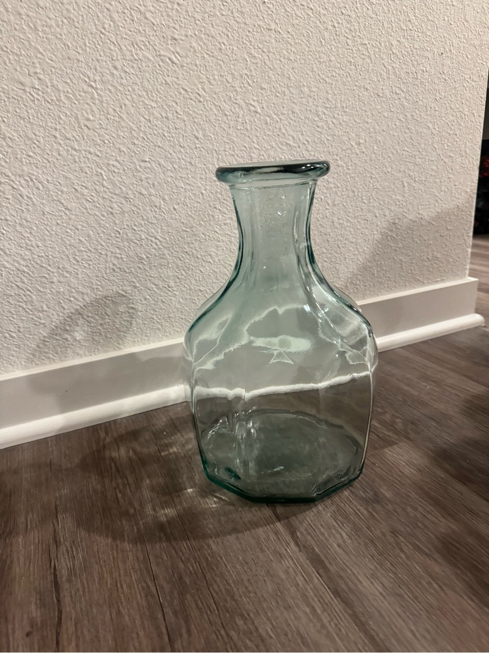 Clear Aqua Glass Decorative Vase - Home Accents